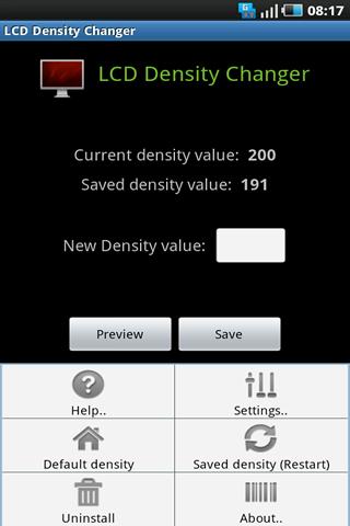 LCD Density Changer