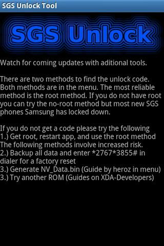 Samsung Galaxy S Unlock Tool Android Tools