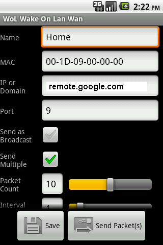 Wol Wake on Lan Wan Android Tools