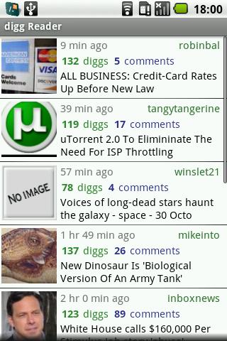 digg Reader Android News & Weather