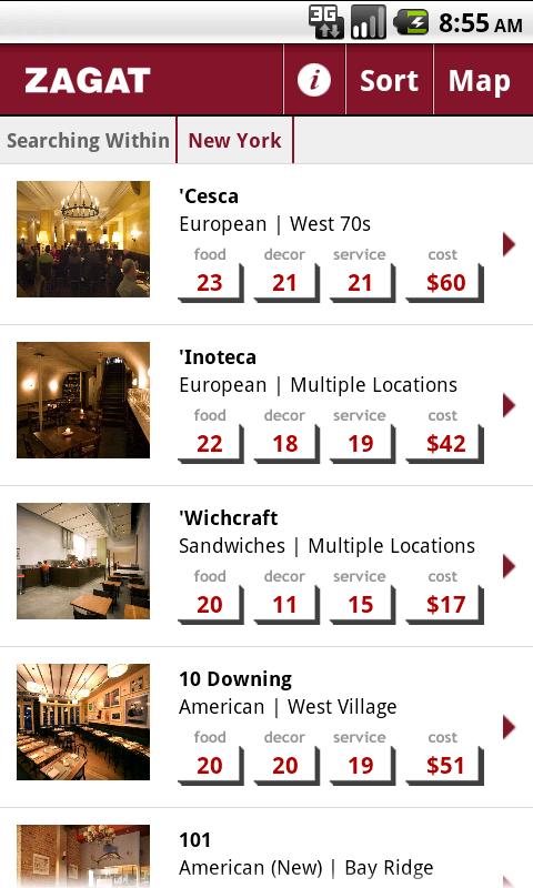 ZAGAT TO GO ’10 Android Travel & Local
