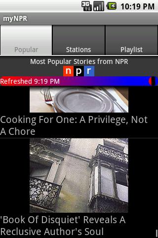 my NPR Android News & Weather