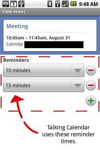 Talking Calendar Android Productivity