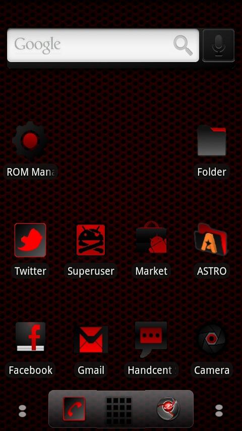 ADW.Theme RedBlack Android Themes