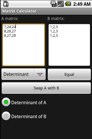 Matrix Calculator Android Tools