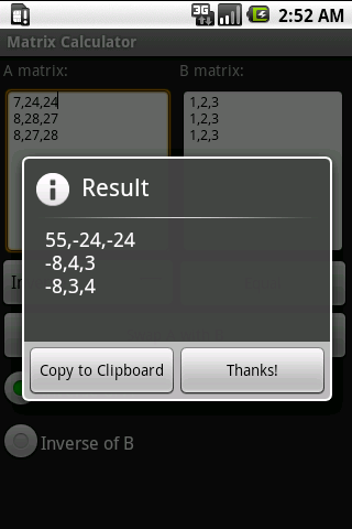 Matrix Calculator Android Tools