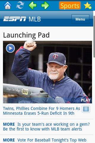 ESPN Sports Browser Android Sports