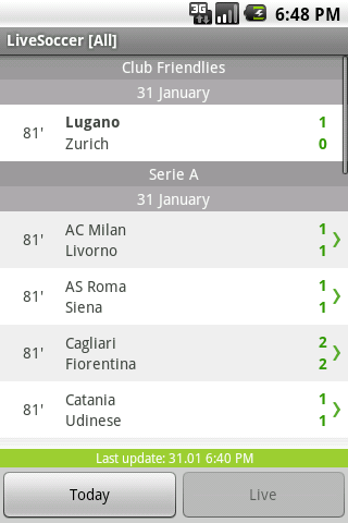 LiveSoccer Android Sports