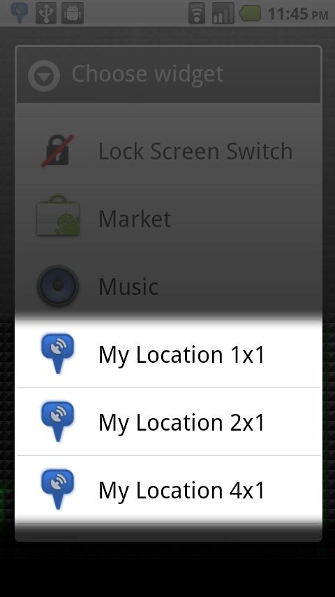 My Location Widget Android Tools