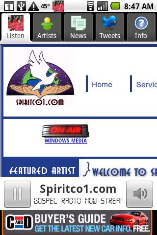 SpiritCo1.com Gospel Radio Android Lifestyle