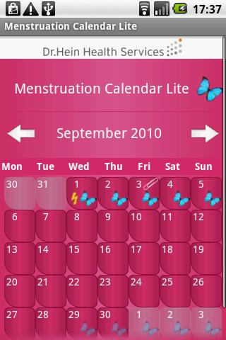 Menstruation Calendar Lite Android Health