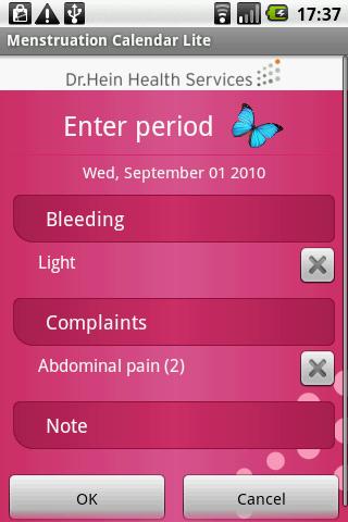 Menstruation Calendar Lite Android Health