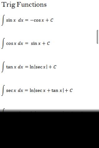 Cole’s Calculus Review Android Reference