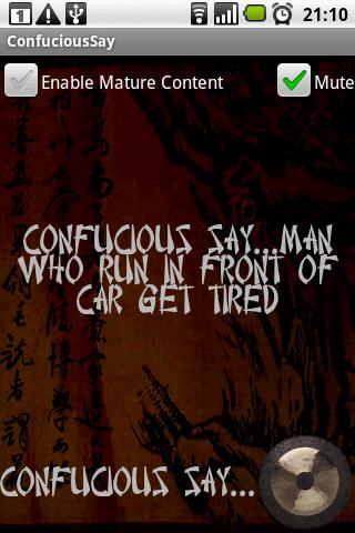 Confucius Say! Android Entertainment