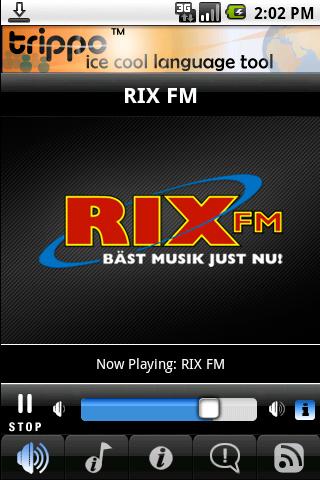 RIX FM Android Entertainment