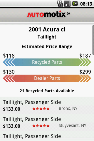 Car Parts Android Shopping