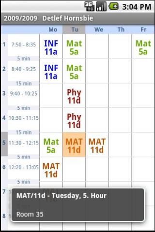 Schedule