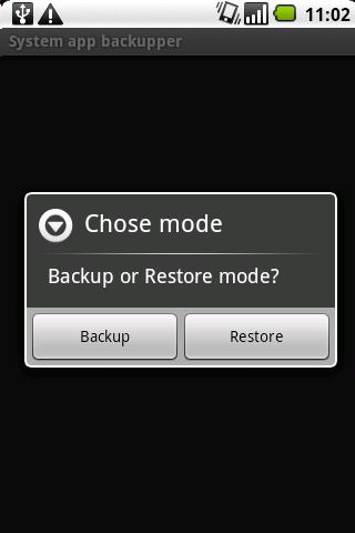 System app backupper Android Tools