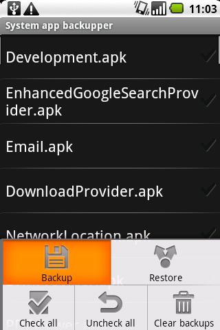 System app backupper Android Tools