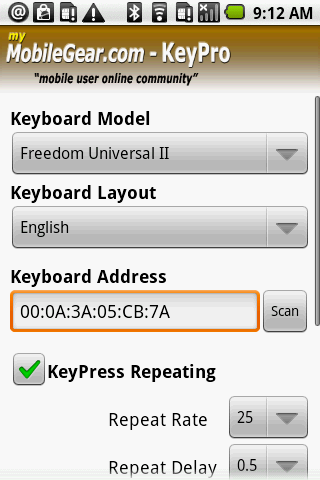 KeyPro – Android Trial Android Communication