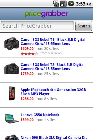 PriceGrabber Android Shopping