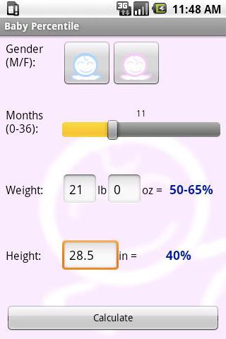Baby Percentile Android Tools