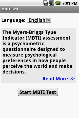 MBTI Test Free Android Lifestyle