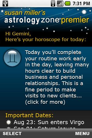 Astrology Zone Premier Android Entertainment