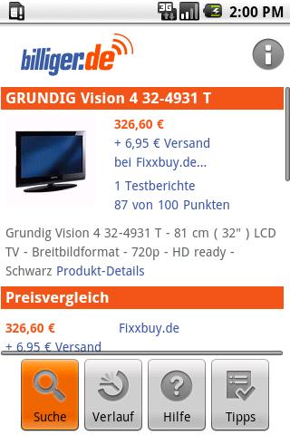 billiger.de – price comparison Android Shopping