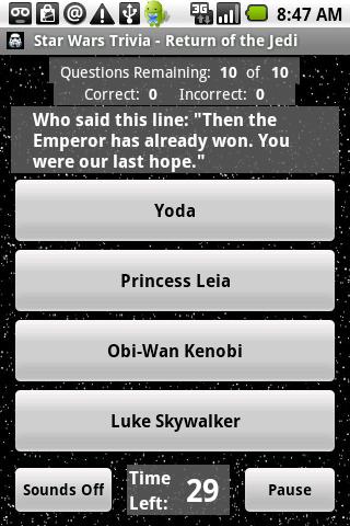 Star Wars Trivia – Ep. VI Android Entertainment