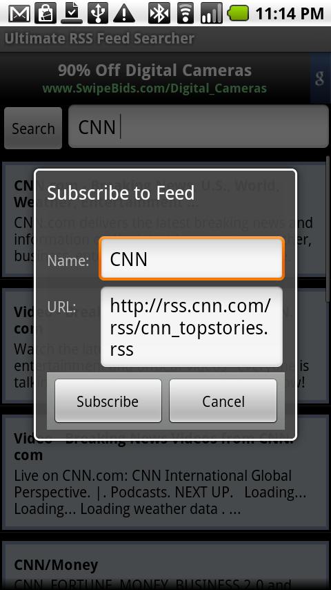 Ultimate RSS Feeds Searcher Android News & Weather