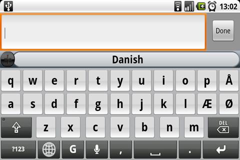 Danish for SlideIT Keyboard Android Tools