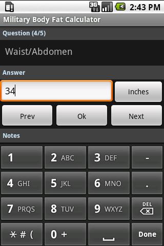 Military Body Fat Calculator Android Health