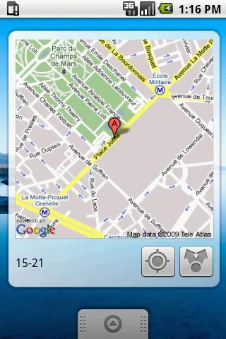 My Location Widget (Cupcake) Android Lifestyle