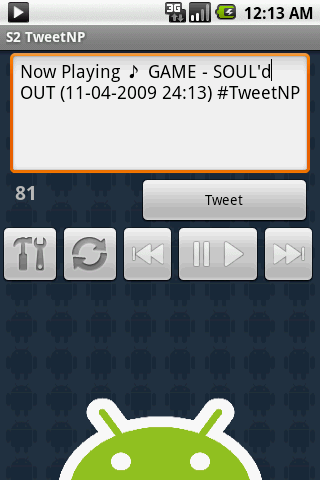 S2 TweetNowPlaying Android Social