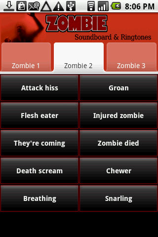 Zombie Soundboard & Ringtones Android Social