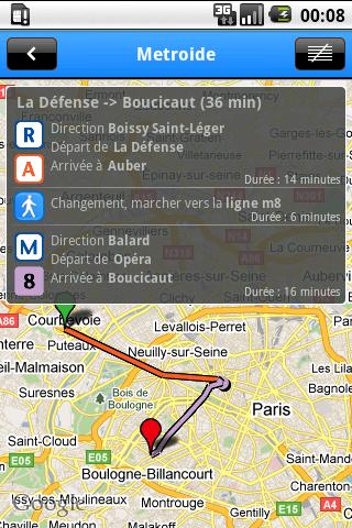 Metroide lite, Paris subway Android Travel