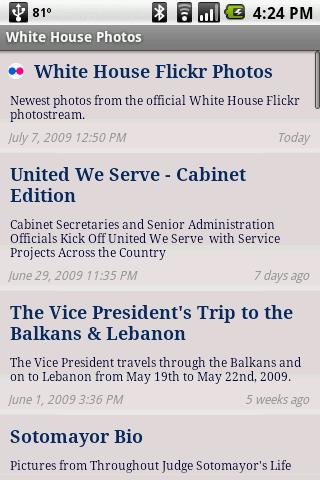 Whitehouse.gov Android News & Weather