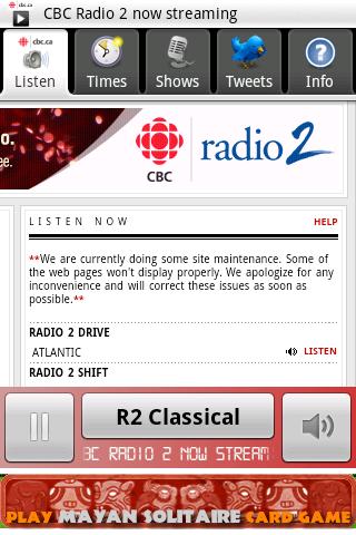 CBC Radio Live Stream Android News & Weather