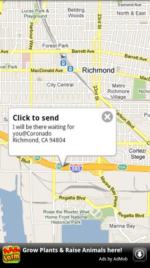 Send Position,with Google Maps Android Travel