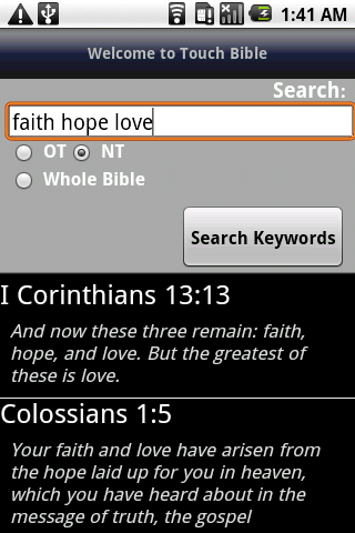 Touch Bible Free Android Reference