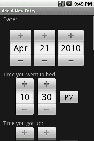 My Sleep Diary BETA Android Health