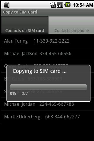 Copy to SIM Card Android Tools
