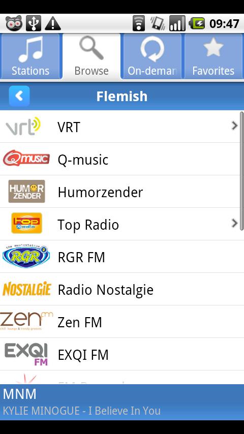 Radio.be Android Multimedia