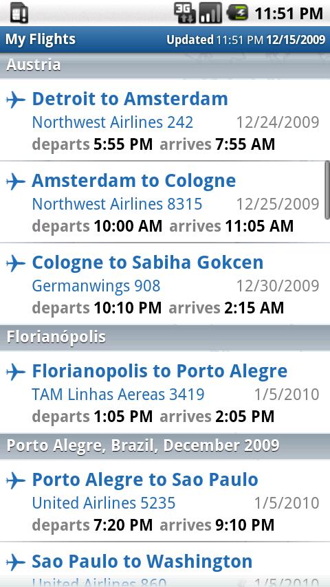 FlightTrack Upgrade Android Travel