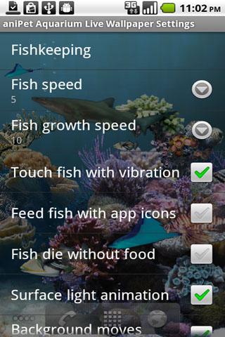 aniPet Aquarium Live Wallpaper Android Personalization