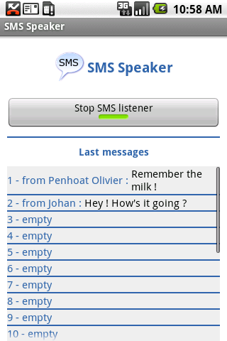 SMS Speaker Android Multimedia
