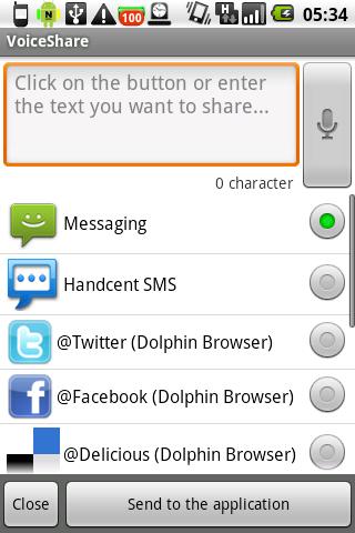 Speak n’ Send Android Communication