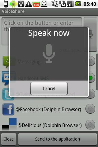 Speak n’ Send Android Communication