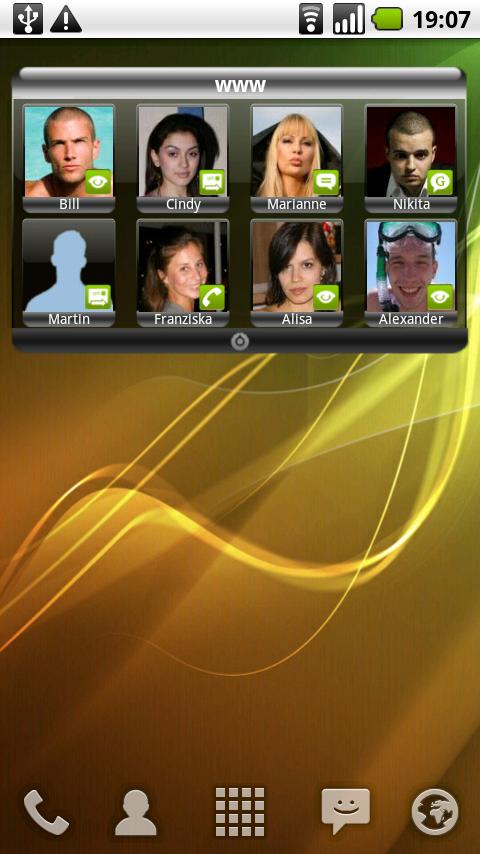 People / Contacts Widget DEMO Android Communication